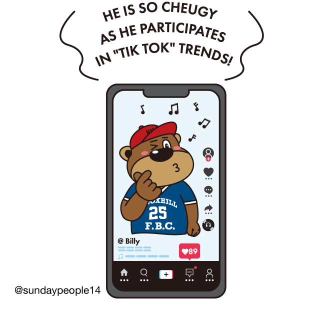 he is so cheugy 
as he participates 
in Tik Tok trends